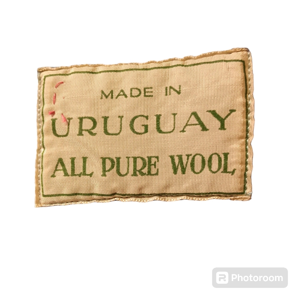 VINTAGE MADE IN URUGUAY ALL PURE WOOL BLANKET - Picture 2 of 2